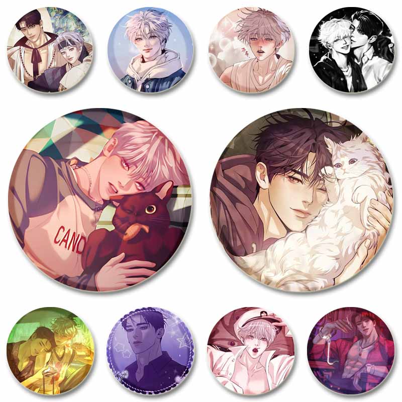 Modern Korean Lifestyle - Korean Manhwa Soft Button Pins BL